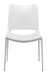 Ace Dining Chair (Set of 2) White & Silver