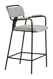 Couva Counter Stool (Set of 2) Gray Tweed