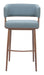 Poise Barstool Azure Gray & Walnut