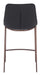 Magnus Counter Stool (Set of 2) Black & Walnut