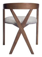 Cairo Dining Chair Dove Gray & Walnut
