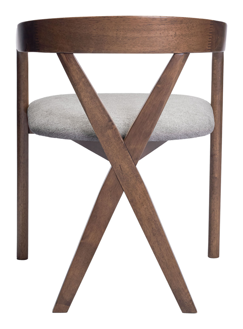 Cairo Dining Chair Dove Gray & Walnut