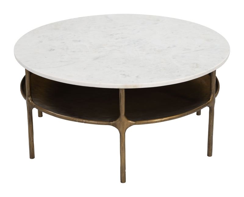 Bild Coffee Table White & Brass