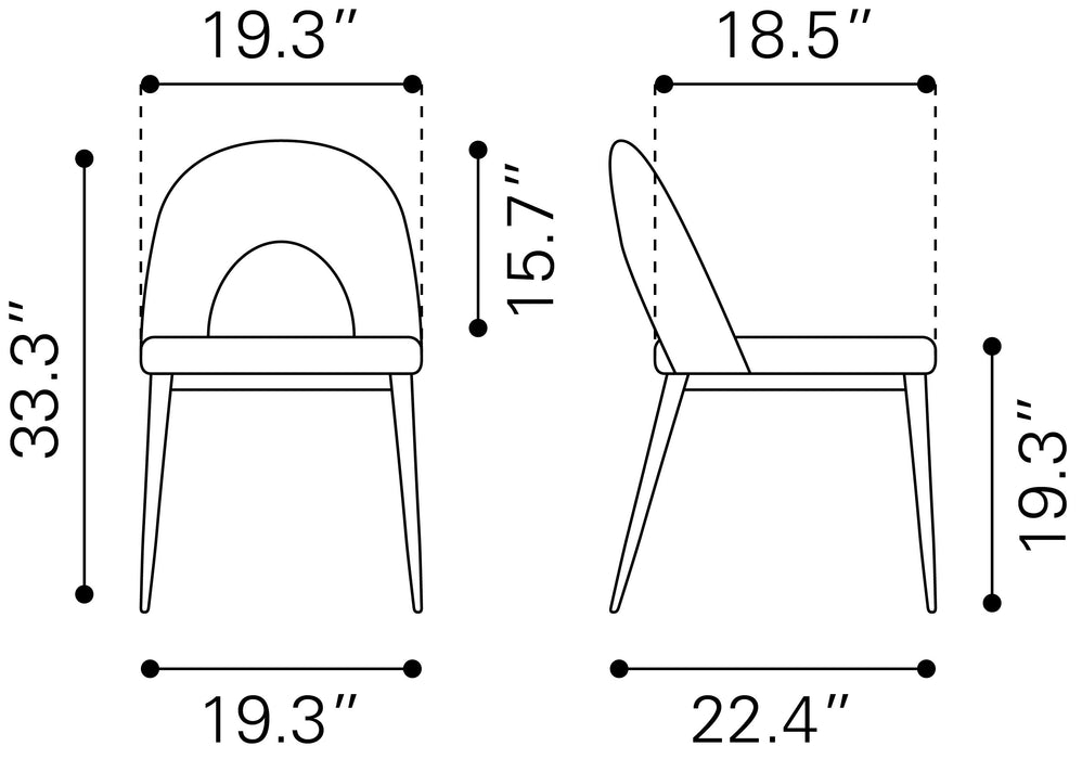 Menlo Dining Chair (Set of 2) Green