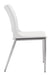 Ace Dining Chair (Set of 2) White & Silver