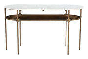Bild Console Table White & Brass