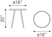 Particle Side Table Gold & Black