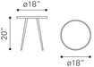 Particle Side Table Gold & Black