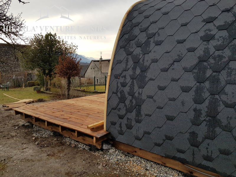 The Escape Vessel – 3.0m x 5.9m Luxury Insulated Camping Pod with Bath + Kitchen