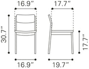 Desdamona Dining Chair (Set of 2) Gray & Black