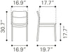 Desdamona Dining Chair (Set of 2) Gray & Black