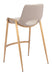 Desi Counter Stool (Set of 2) Beige & Gold