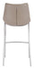 Magnus Barstool (Set of 2) Brown & Silver