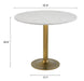 Fullerton Dining Table White & Gold