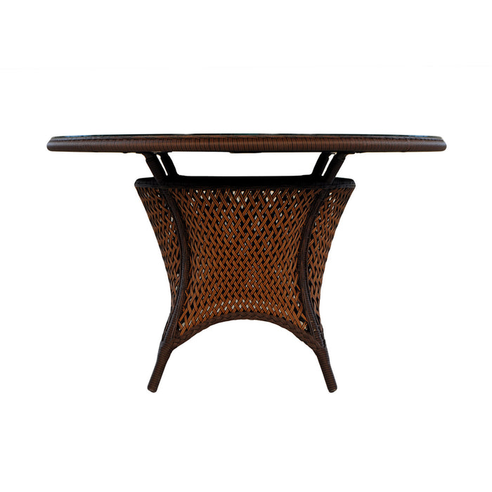 Grand Traverse 48" Round Umbrella Dining Table in Caramel Finish