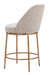 Nordhavn Swivel Counter Stool Beige & Gold
