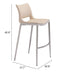 Ace Barstool (Set of 2) Light Pink & Silver