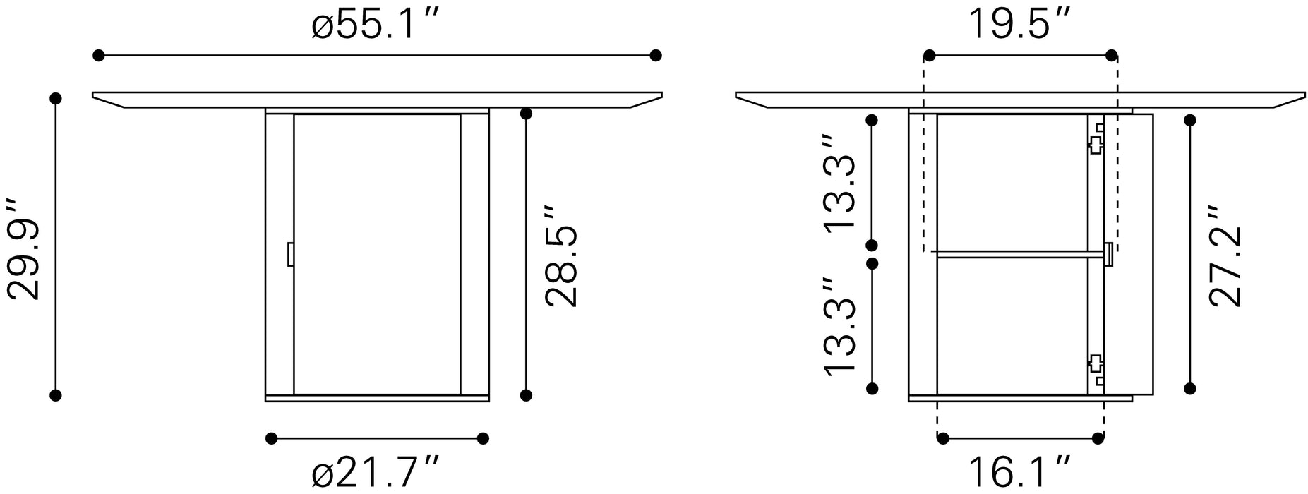 Izola Dining Table Brown