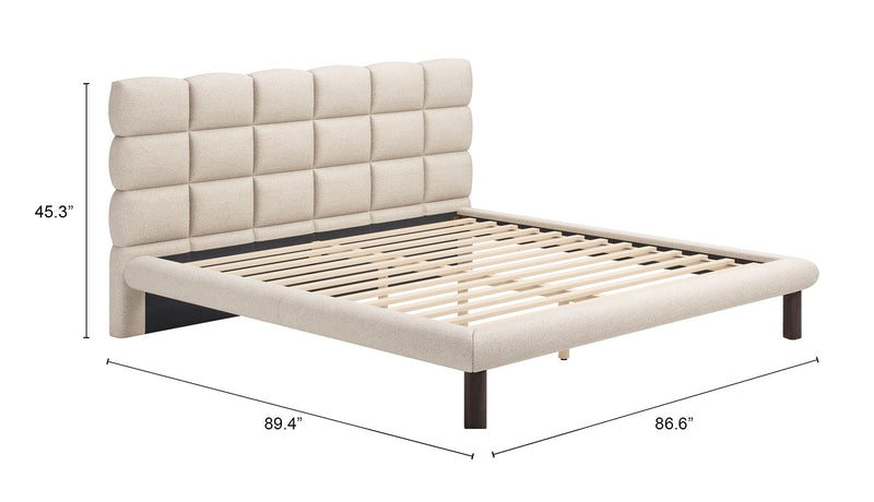 Placid King Bed Beige