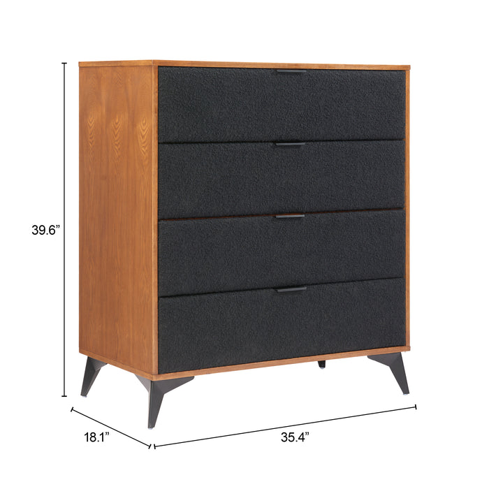 Zarif Chest Black & Walnut