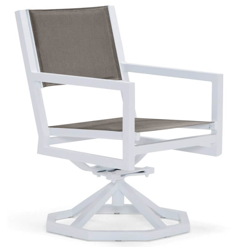 Palm Padded Sling Swivel Rocking Dining Chair Coast Padded Sling