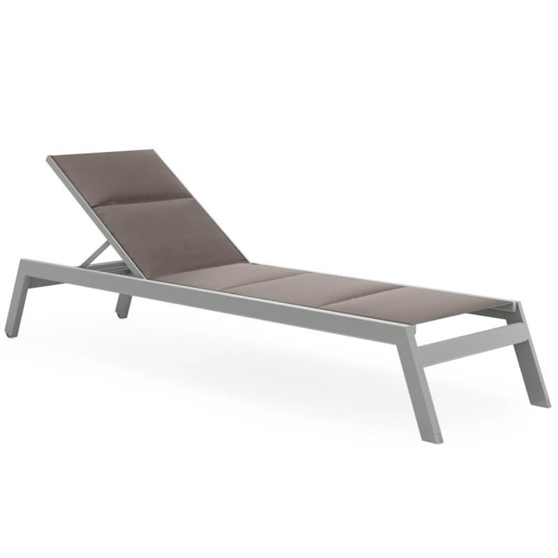 Palm Palm Coast Padded Sling Chaise Lounge 2.0 w/ Casters Coast Padded Sling