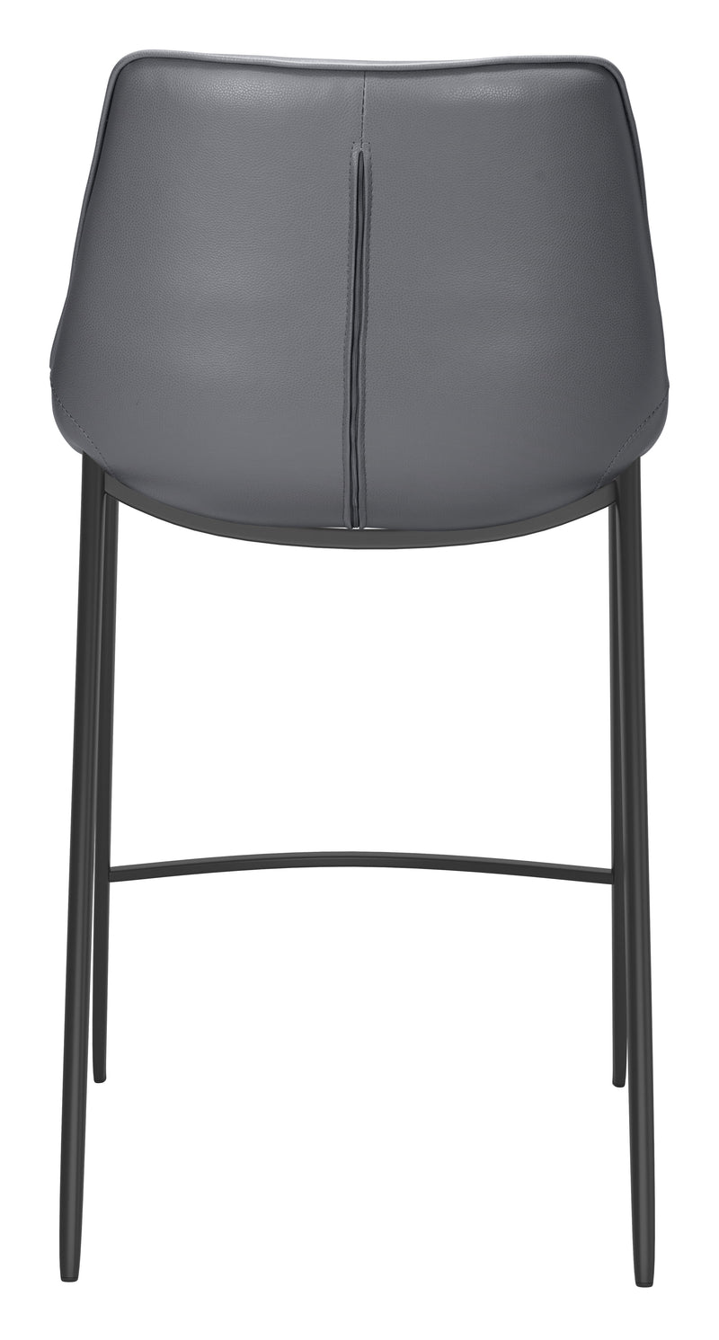 Magnus Counter Stool (Set of 2) Dark Gray & Black