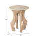 Eda Side Table White & Natural