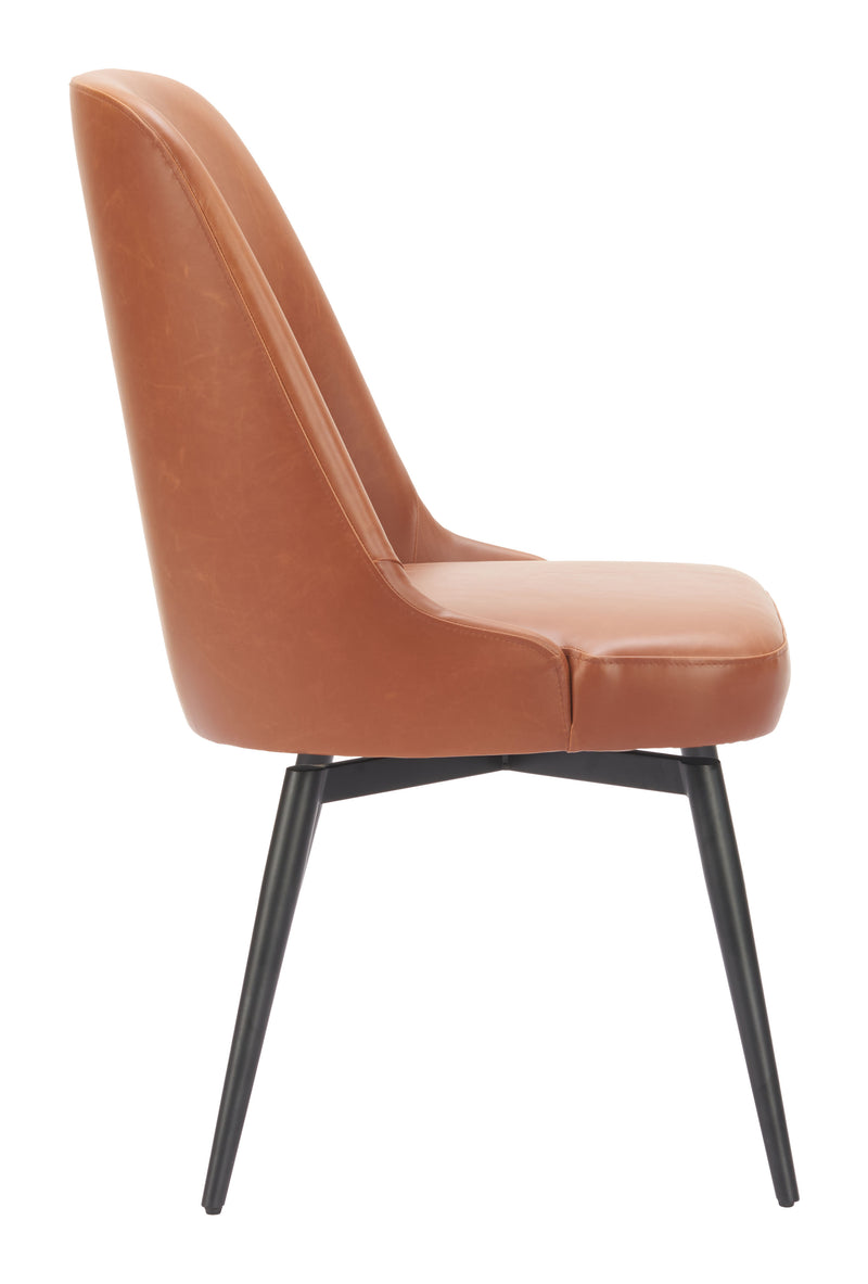 Keppel Swivel Dining Chair (Set of 2) Brown