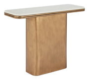 Cher Console Table White & Brass