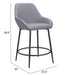 Vila Counter Stool (Set of 2) Gray