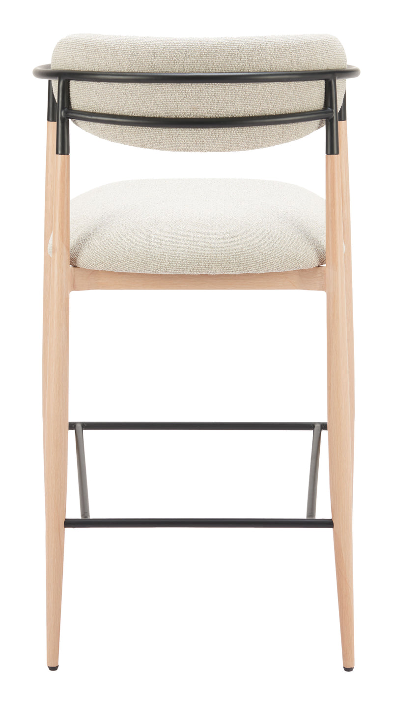 Equinox Barstool Oyster Gray & Natural