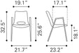 Desi Dining Chair (Set of 2) Azure Gray & Walnut