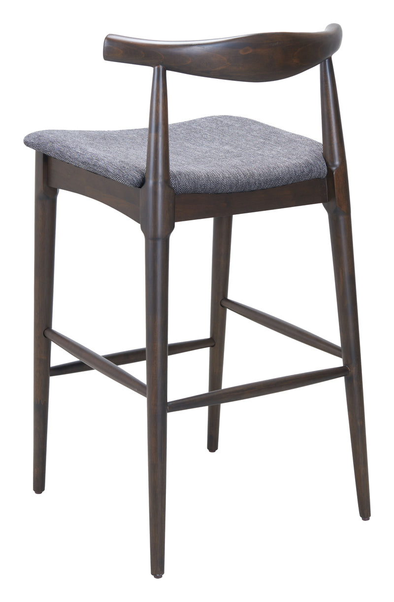 Tuzka Barstool (Set of 2) Gray & Espresso