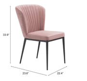 Tolivere Dining Chair (Set of 2) Pink