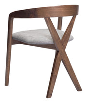 Cairo Dining Chair Dove Gray & Walnut