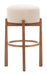 Nade Barstool (Set of 2) Beige & Walnut