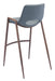 Desi Barstool (Set of 2) Azure Gray & Walnut