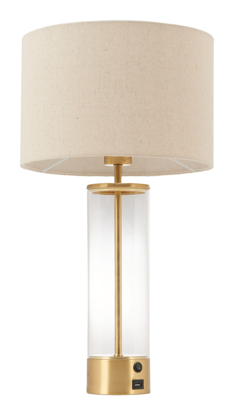 Boreal Table Lamp Beige & Gold
