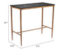 Nida Bar Table Black & Bronze