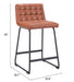 Pago Counter Stool (Set of 2) Brown
