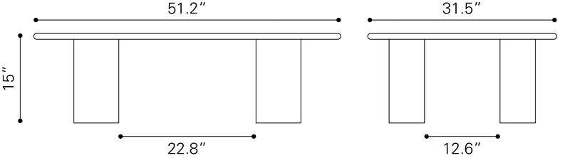 Risan Coffee Table Whitewashed