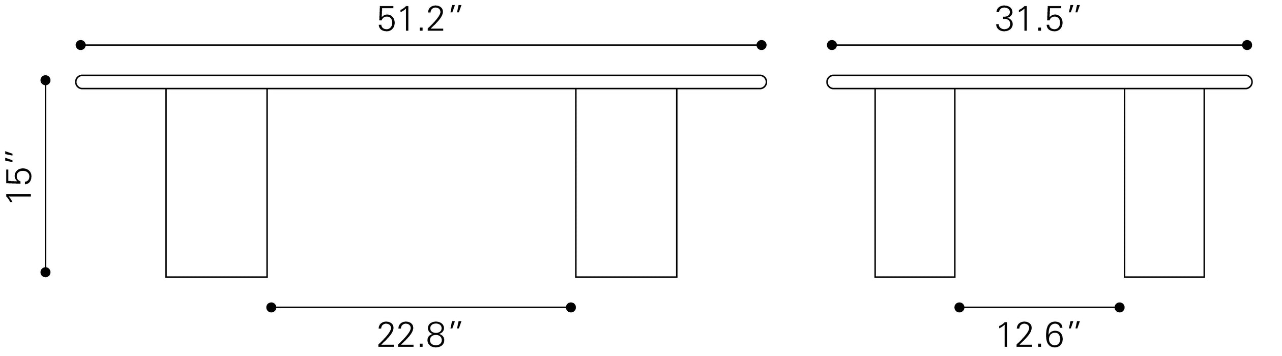 Risan Coffee Table Whitewashed