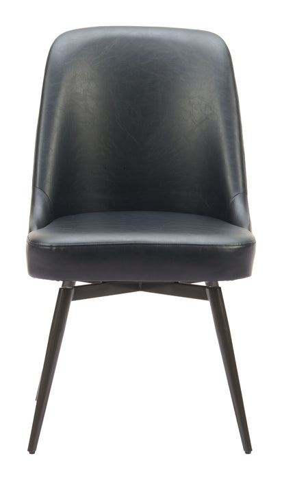 Keppel Swivel Dining Chair (Set of 2) Black