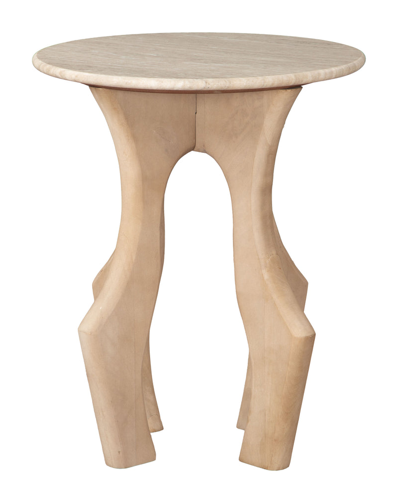 Eda Side Table White & Natural