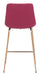 Tony Counter Stool Red & Gold