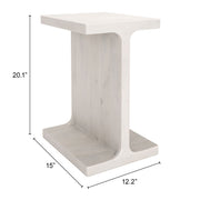 Bama Side Table Whitewashed