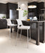 Ace Counter Stool (Set of 2) White & Silver
