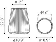 Cyprus Side Table White & Whitewashed