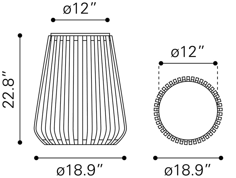 Cyprus Side Table White & Whitewashed